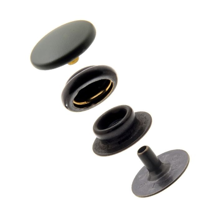 Baby Durable™ Cloth-to-Cloth Snap Fastener Set (Matte Black) 0.229